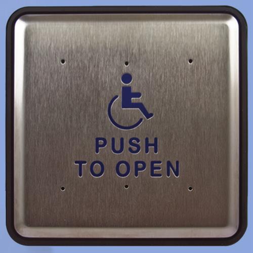 PREMIUM PUSH PLATES 6 SQUARE PBS6 SERIES A larger solution of the square push plate, this 6
