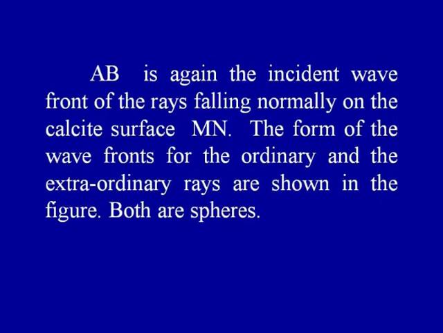 (Refer Slide Time: 29:57) AB is again incident wave front of the rays falling normally on the