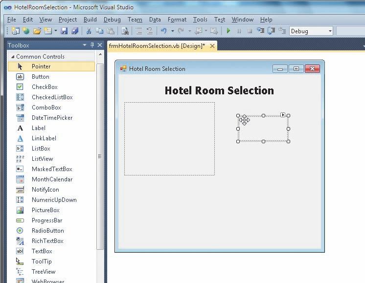 60 Chapter 2 Program and Graphical User Interface Design Add a Second PictureBox Object You can add a second PictureBox object to the Windows Form object by performing the same technique you have