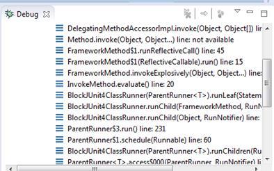 Stack Trace Variables Window Shows what methods have been called to get you to current point where program is stopped.