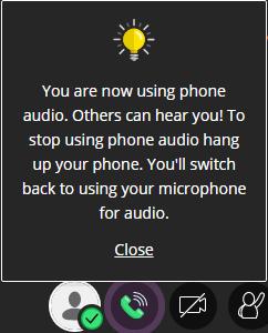 4 5 Note: Even when using telephony, users still control their audio transmission through the interaction bar within the Collaborate interface.