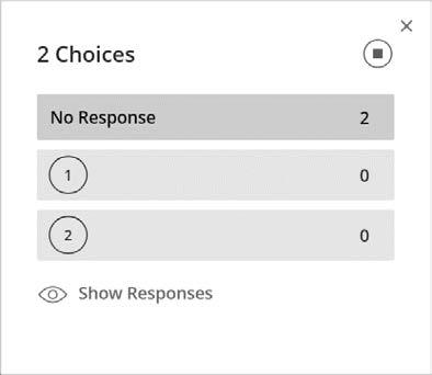 Monitor your poll Immediately after starting your poll, you can see an overview of poll responses.