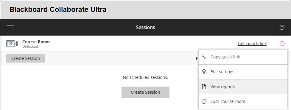 Checking Attendance in Blackboard Ultra The Session attendance report provides an overview of when participants joined and left sessions.
