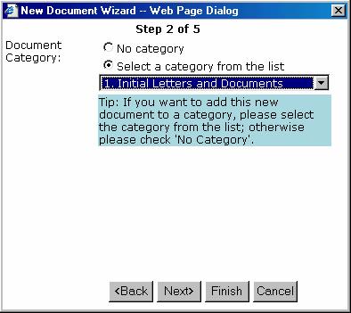 OR Document Wizard Step 3: Applicable Deal Types The third window outlines