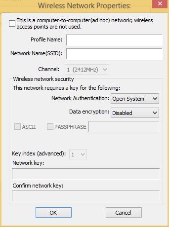 Add a new profile By this function you can setup the connection parameters for a specific wireless access point in advance, without contacting it first. 1.