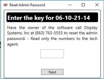 Forgot Admin Password The default administrator password is simply dsi in all lower case letters.