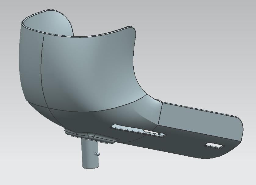 knee holder, and quick pin. The knee holder connects to the knee shin interface using four bolts.