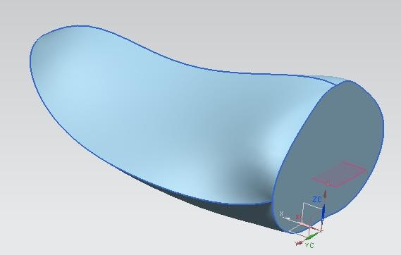 The bounded plane feature was used to create the back surface and enclose the shape. Figure 4b 