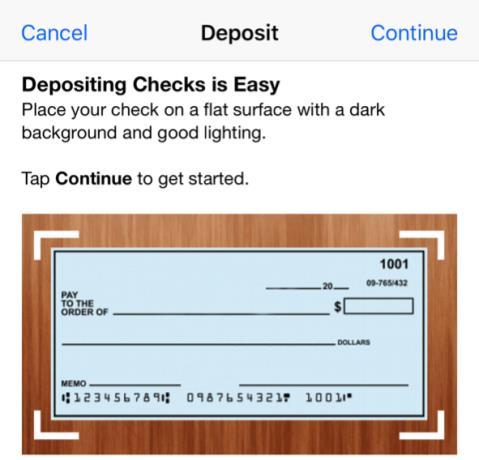 Select Deposit, and then read