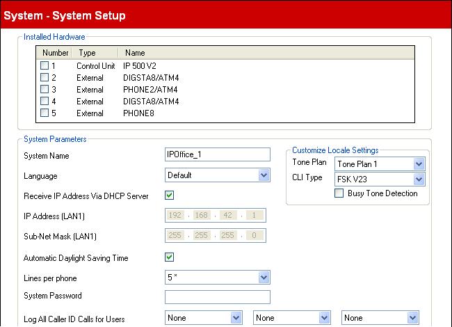 3.2 System Settings This menu is accessed from the System 29 page by selecting Change System Settings. This menu is accessed from the Admin Tasks 30 list by selecting System.