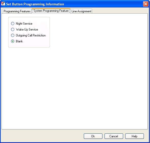 3.3.1.2 System Programming Features This tab and its button functions are only available to extension 10.
