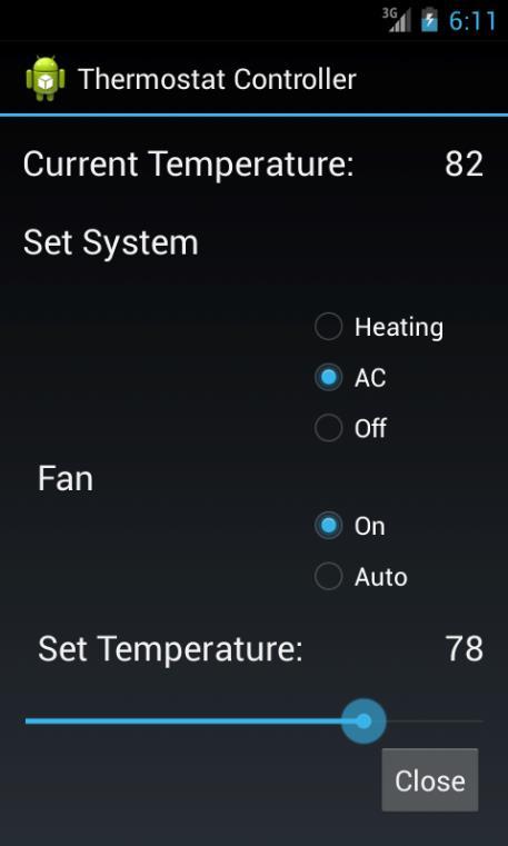 data between the device and thermostat to a minimum. The thermostat would otherwise have to transmit whole webpages, which is an action the Arduino is unable to perform.