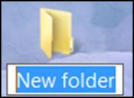 On the New Folder Icon while the text is still selected, type a new name for the folder 5.
