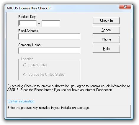 The Product Key should automatically be filled in the form as well as the last email address and company name provided.