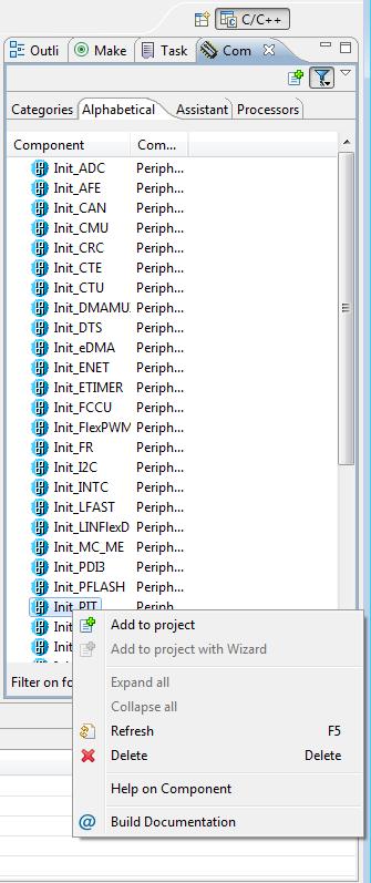 Add PIT component In the component library window, right
