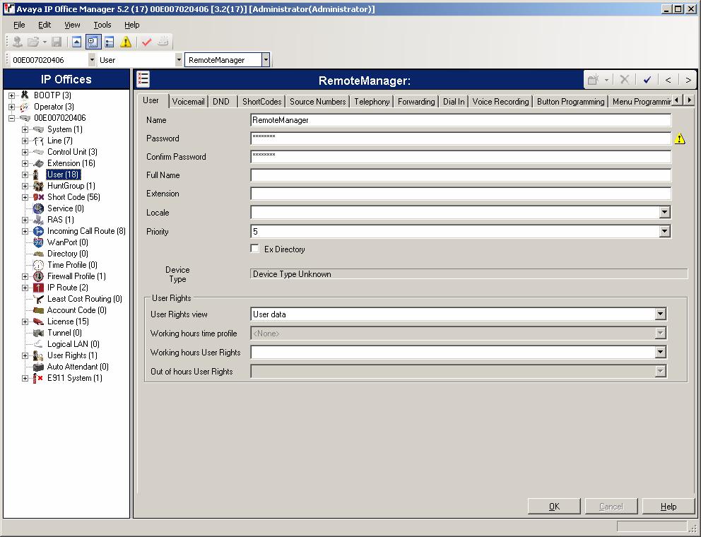 Log into the PC running IP Office Manager and go to Start Programs IP Office Manager to launch the Manager application. Log into the Manager application using the appropriate credentials.