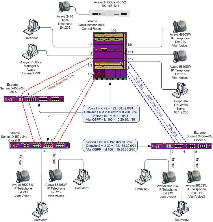 Figure 1: Network Configuration for Avaya