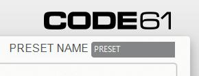 Sending Presets Sending a preset to your connected Code 61 lets you transfer the preset from the editor to your Code 61 keyboard s internal memory.