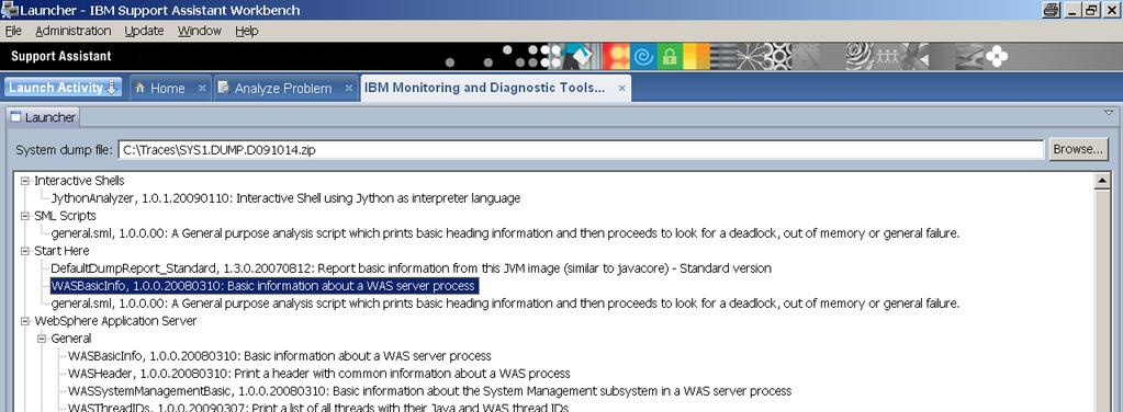 jdmpview tool found in the IBM SDK, and runs a variety of specialized analyzers to extract information from a JVM system dump (SVC dump on z/os.