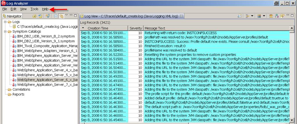When you launch it from the ISA, the Log Analyzer opens in a new window Click on File -->Import Log