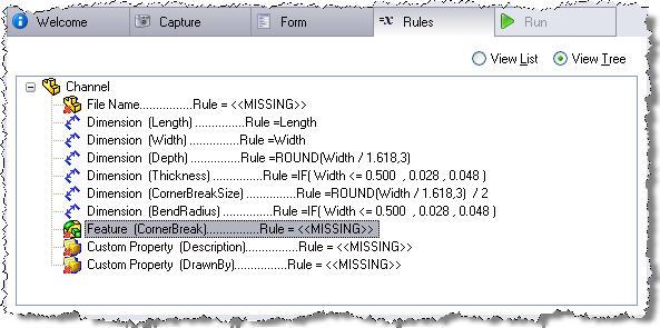 Once again, we select IF(,,) from the Logic menu and then complete the rule as shown below.