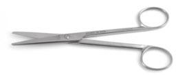 Dorsal cissors straight blunt tips 36mm tip to screw 120mm overall length 55-5050 Brown Dissecting cissors straight