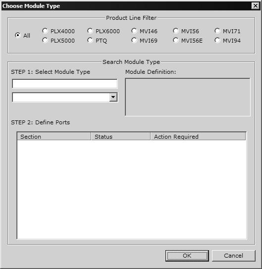 Start Here S3964R ProLinx Gateway 1.2.2 Adding a Gateway To add a gateway to your project: 1 Double-click the DEFAULT MODULE icon to open the CHOOSE MODULE TYPE dialog box.