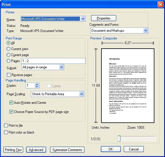 Start Printgroove POD Ready 4 4.8 Proof Print You can print for proof of the entire document in all modes. This menu is enabled only when a job is opened.