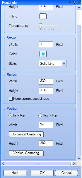 This value is always synchronized with current height of the object. Filling: Click the color tip and display [Select a Color] dialog.