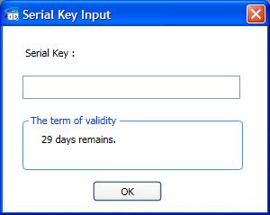Settings 7 7. Serial key In case of you do not input any serial key at installation process, Printgroove POD Ready works as Trial mode for 30 days from the first used.