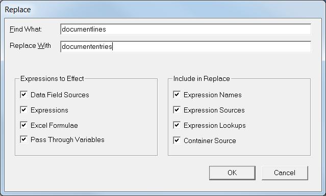 Yes, by using the Find and Replace feature. Method 1. Right click on the container 2. Select Find and Replace 3.