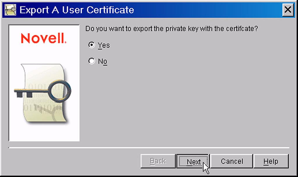 In the next dialog (see Figure 2), you are asked if you want to export the