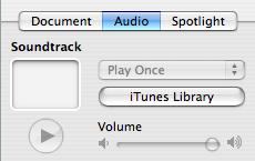 3. Once you find the audio file you want to use, drag it from the Media Inspector to the audio well that appears under the word Soundtrack. 4. Use the slider to adjust the volume level. 5.