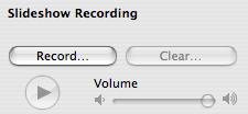 Keynote 08 adds the ability to record narration for a presentation. To record narration for a set of slides: 1. Select the slide where you want to start your narration in the slide organizer. 2.