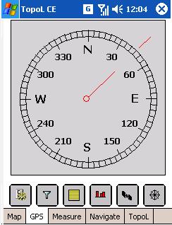 Compass enables to display the heading of GNSS