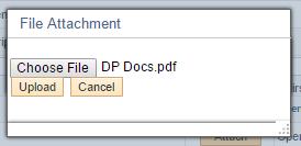 Submitting Supporting Documentation 4. The File Attachment pop up appears. Click the Browse button to search for your document.