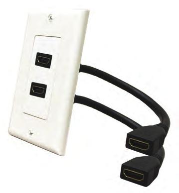 style wall plate Securely attach HDMI cords to the front and back of the insert Available with a