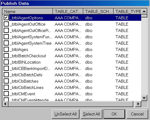 Lesson 5 Data Containers Sage Accpac Intelligence Intermediate Report Design 5. Select the desired Table(s).