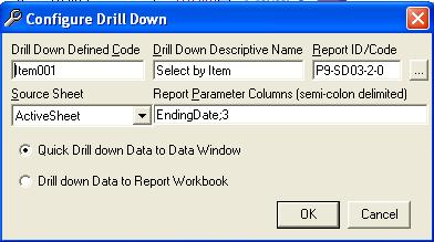 Lesson 6 Report Drilldown Sage Accpac Intelligence Intermediate Report Design To configure a Drill-Down, Select the Drill-Down and select Edit.
