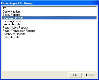 Lesson 2 Report Manager Module Sage Accpac Intelligence Intermediate Report Design Move To Allows the selected report to be removed from its current report folder and moved to a selected folder.