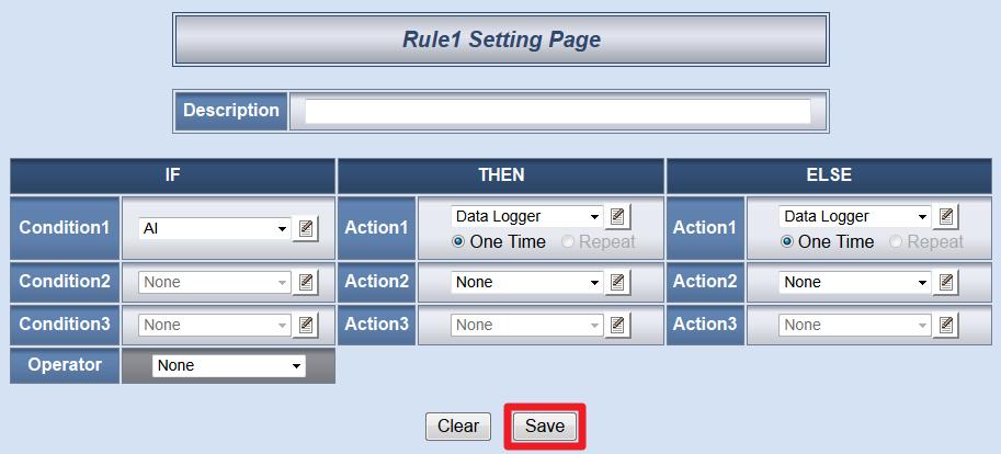 14. Make sure all Rule 1 settings are accurate, click Save button to