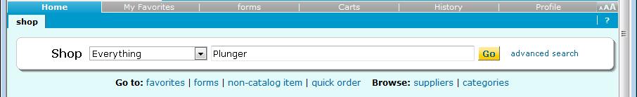 Non-Catalog Item Orders to Fastenal Begin a non-catalog item order from the SDezBuy Home/shop screen and click on the non-catalog item link.