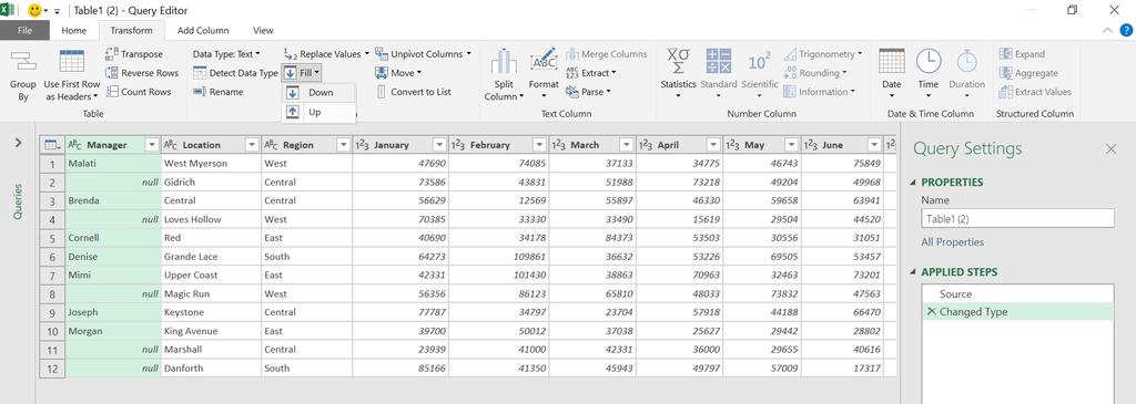 Normalizing Tables Screen 2 1. Open 4. Unpivot Example 2.