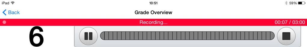 Voice Comments To leave voice comments tap on the record button next to Voice Comments. A red bar will appear telling you that you are recording.