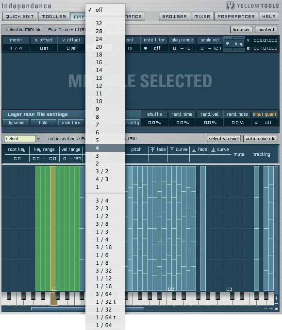 148 CHAPTER 6 Mapping delay pull-down menu: Here you can add a delay to the start point of the MIDI file playback.