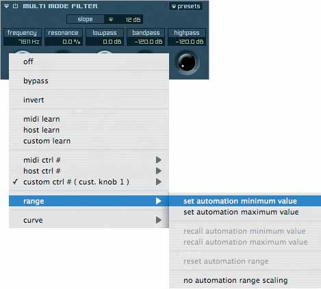 184 CHAPTER 10 Automation Additional automation features The automation pull-down menu contains beside the learn and manual assignment of automation controllers also additional and very useful