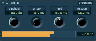 Treshold: Determines the value in db about how much you want to raise the volume of your audio signal.