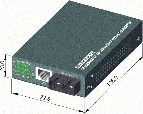 1. Introduction The M727xSP 10/100BASE-TX to 100BASE-FX media converter series provides a media conversion allowing high-speed integration of fiber optic and twisted-pair segments.