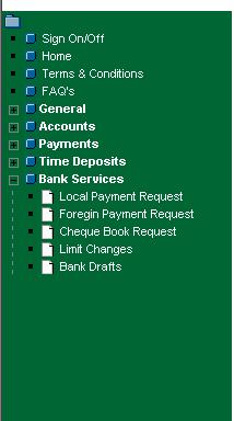 Request Bank Draft To request a bank drafts click on the link Bank Drafts in the navigation panel. Select the account against which the draft should be made.
