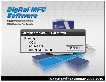 1. Address: from 32 to 96 2. Baud rate:19200, 9600,4800,2400,1200 3. COM Port No.: starts from 1 Interface Introduction After finding the MFC, the program will enter the main screen.
